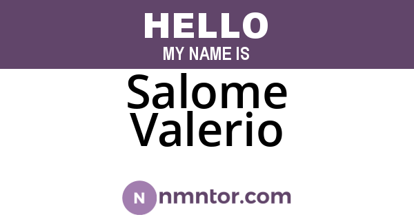 Salome Valerio