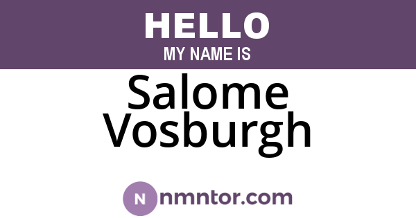 Salome Vosburgh