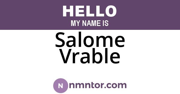 Salome Vrable