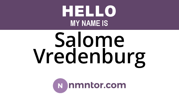 Salome Vredenburg