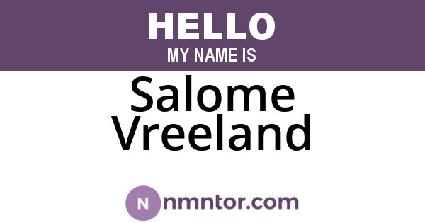 Salome Vreeland