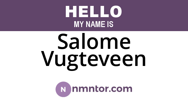 Salome Vugteveen