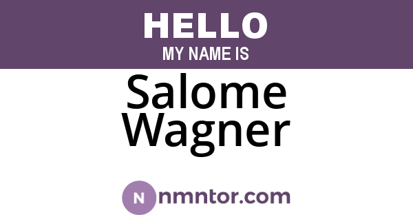 Salome Wagner