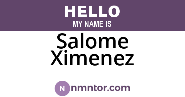 Salome Ximenez