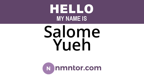 Salome Yueh