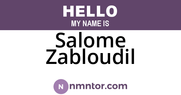 Salome Zabloudil