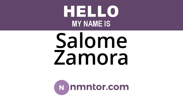 Salome Zamora