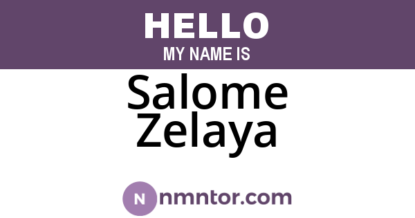 Salome Zelaya