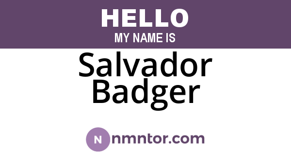 Salvador Badger