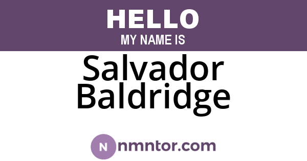 Salvador Baldridge
