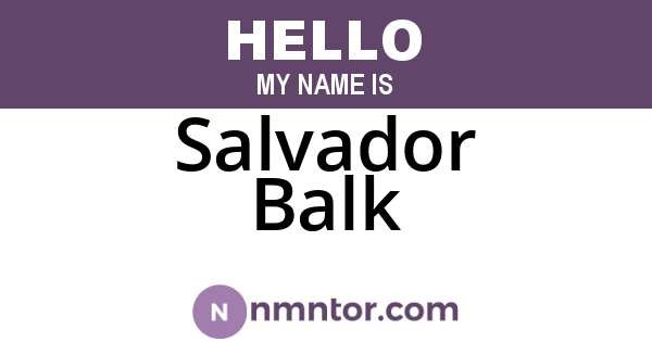 Salvador Balk