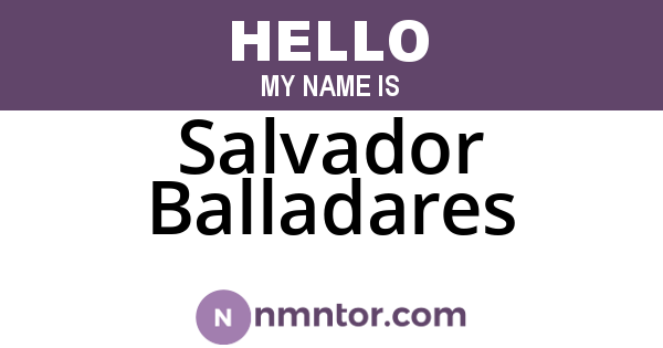 Salvador Balladares