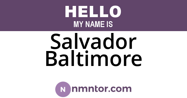Salvador Baltimore