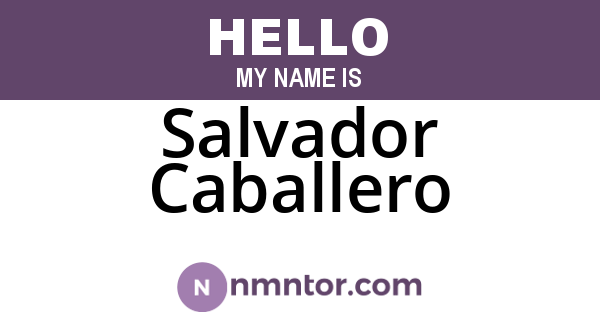 Salvador Caballero