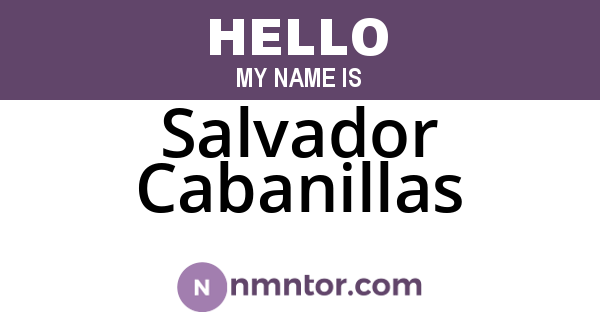 Salvador Cabanillas