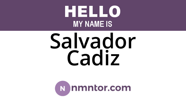 Salvador Cadiz