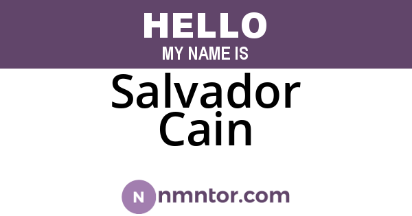 Salvador Cain