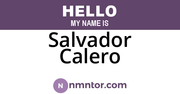 Salvador Calero