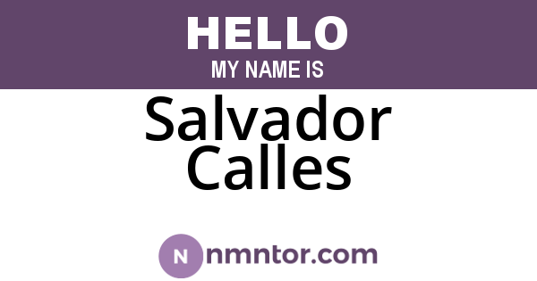 Salvador Calles