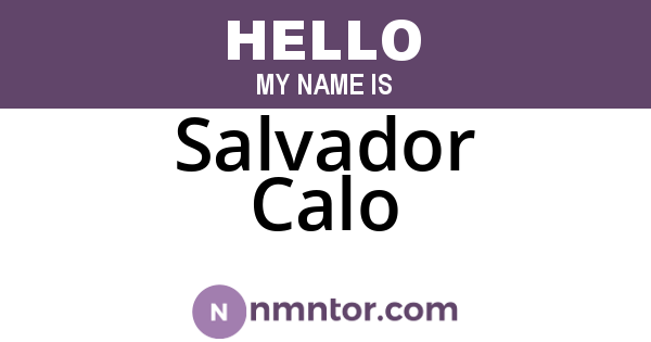 Salvador Calo