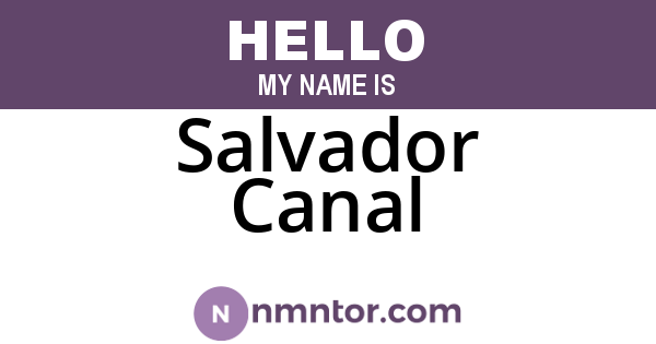 Salvador Canal