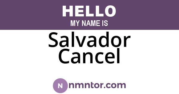 Salvador Cancel