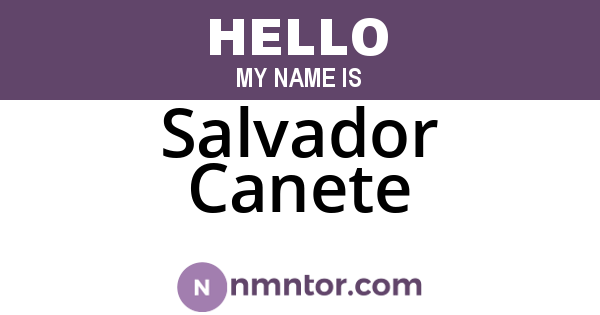 Salvador Canete