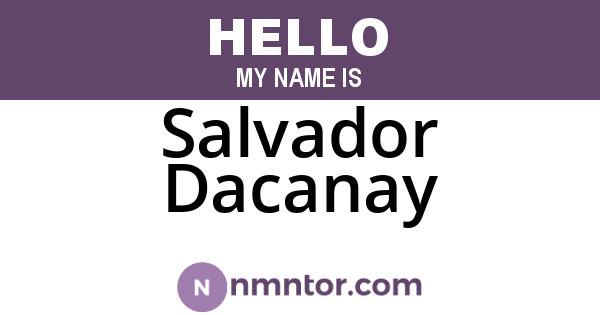 Salvador Dacanay