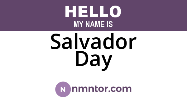 Salvador Day