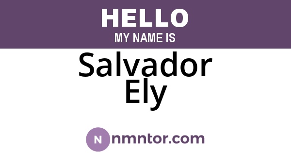 Salvador Ely