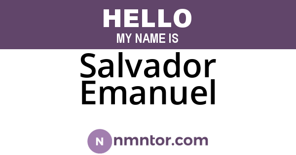Salvador Emanuel