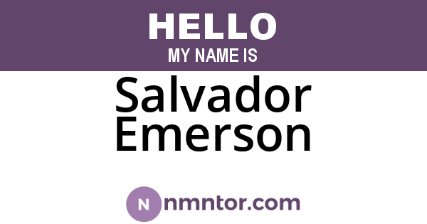 Salvador Emerson