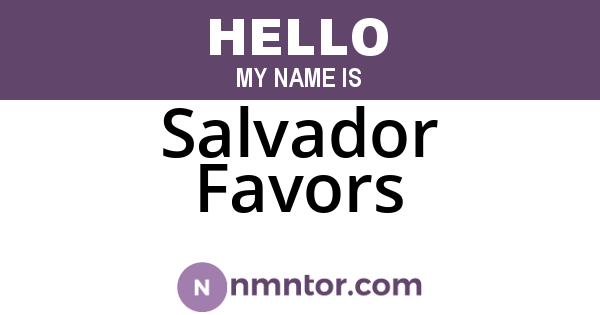 Salvador Favors