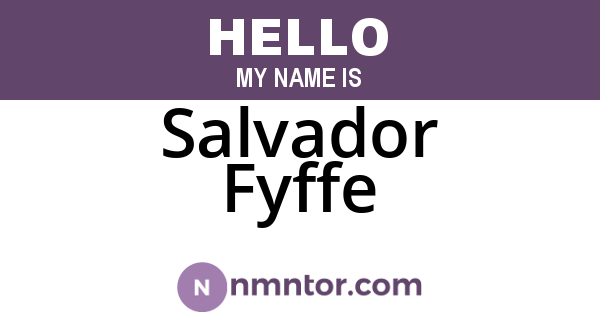 Salvador Fyffe
