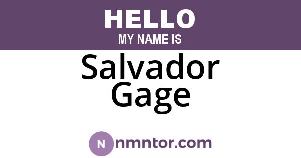 Salvador Gage