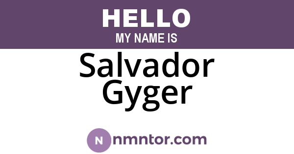 Salvador Gyger