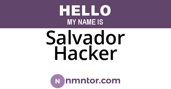 Salvador Hacker