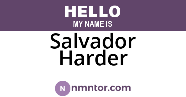 Salvador Harder