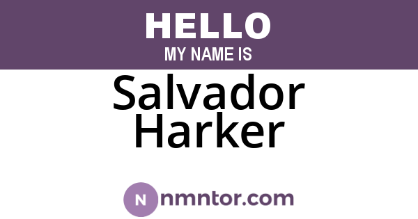 Salvador Harker