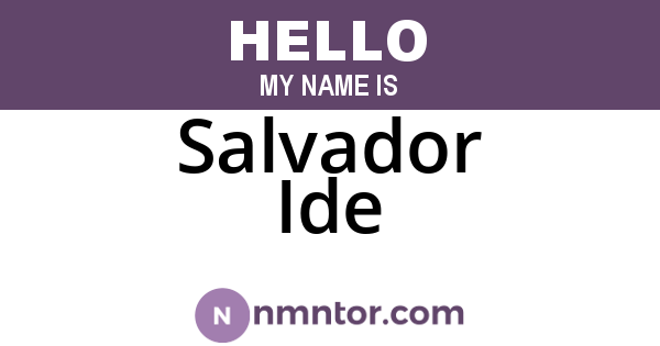 Salvador Ide