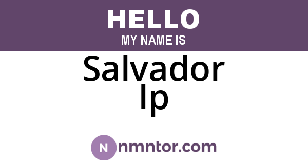 Salvador Ip