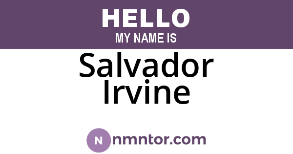 Salvador Irvine