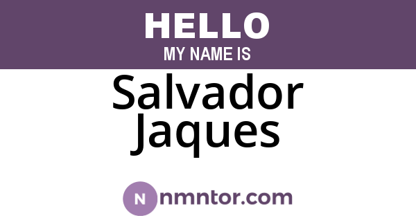 Salvador Jaques