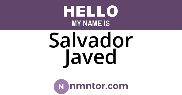 Salvador Javed
