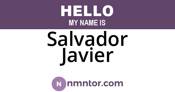 Salvador Javier