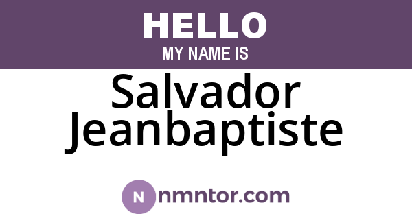 Salvador Jeanbaptiste