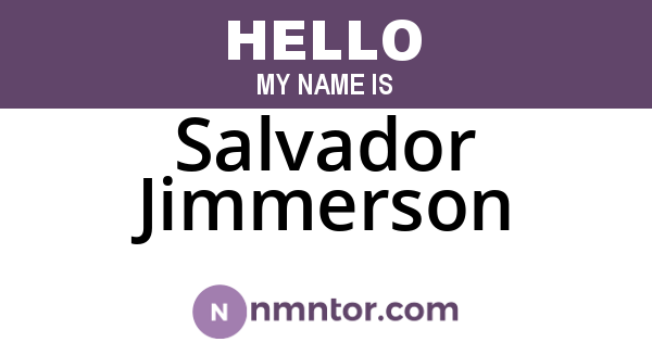 Salvador Jimmerson