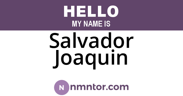 Salvador Joaquin