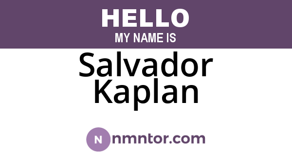 Salvador Kaplan