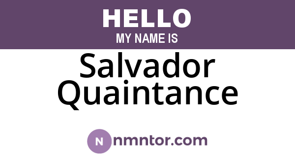Salvador Quaintance